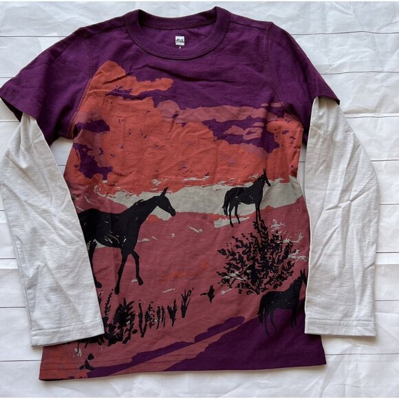Tea Collection Horses Tee - Picture 1 of 3